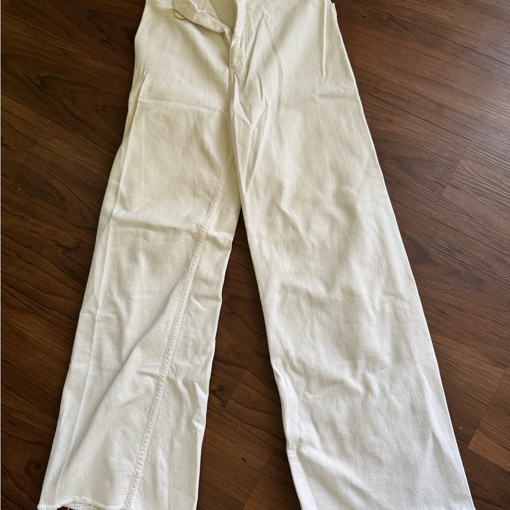 Zara Marine Straight Pant White Pants